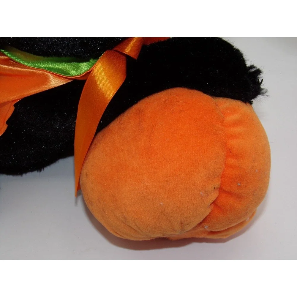 Halloween Black Cat Pumpkin Plush Animated Sings Moves to Black Magic Woman Song